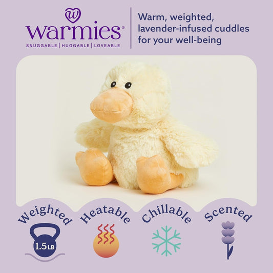 Microwavable & Weighted Stuffed Animals, Duck - Heated Stuffed Animal Plushie for Warmth & Comfort - Cute Soft Plush Toys for Adults & Children (Boys, Girls, Babies & Toddlers)