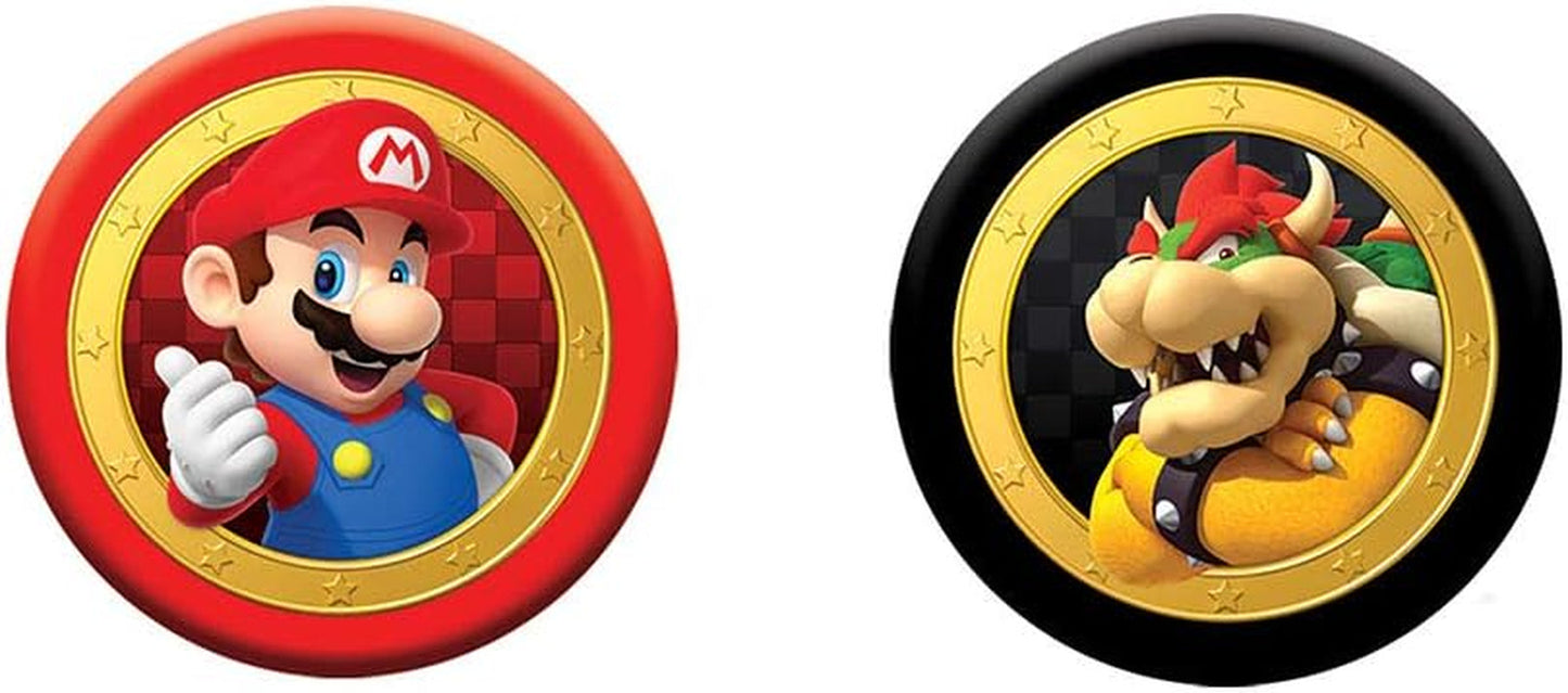 Super Mario Checkers & Tic-Tac-Toe Collector'S Game Set for 2 Players | Featuring Mario & Bowser | Collectible Checkers and Tictactoe Perfect for Mario Fans, Model Number: CM005-637-002001-06