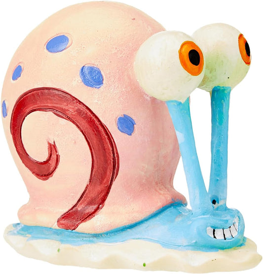 Spongebob  Spongebob Squarepants' Gary the Snail - Large Resin Aquarium Ornament (SBR22) Add a Little Bikini Bottom Decor to Your Tank,Multicolor,3"