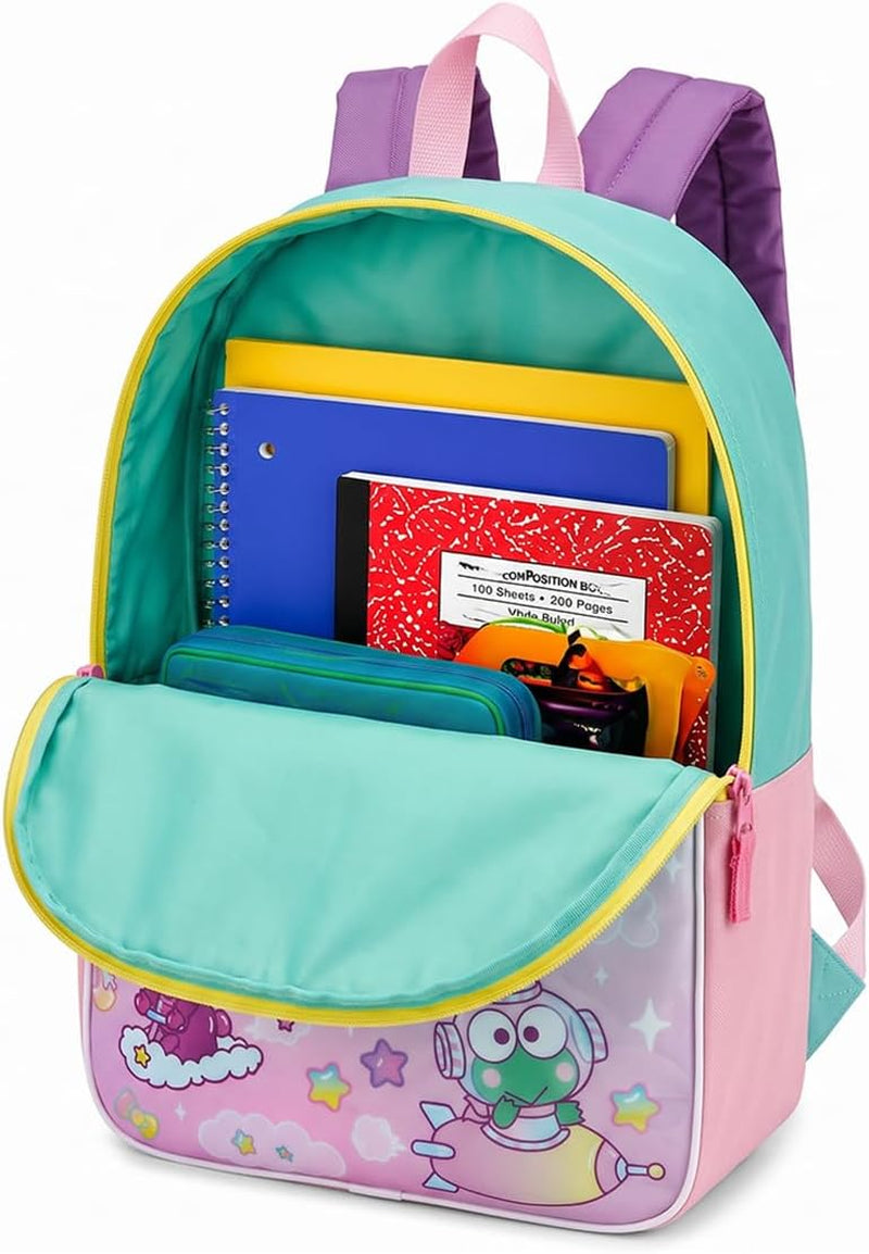 Hello Kitty and Friends Backpack for Girls - 15" Cute Kids Bookbag | Hello Kitty Toddler Backpack with Padded Straps & Large Zip Compartment