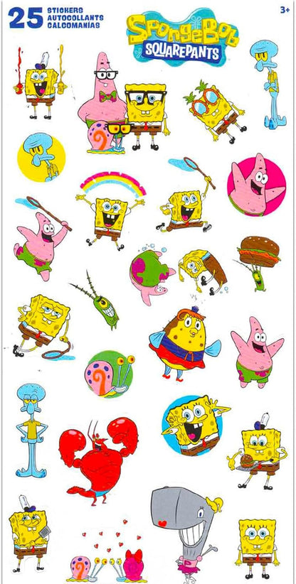 Spongebob Squarepants Tin Lunch Box Puzzle Bundle | Lunchbox with 48 Piece Puzzle plus Tattoos, Stickers, More | Spongebob School Supplies Set for Kids