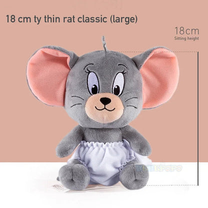 Original Tom and Jerry Plush Toys Cute Tom Cat Throw Pillow Doll Tefie Mouse Action Cartoon Doll