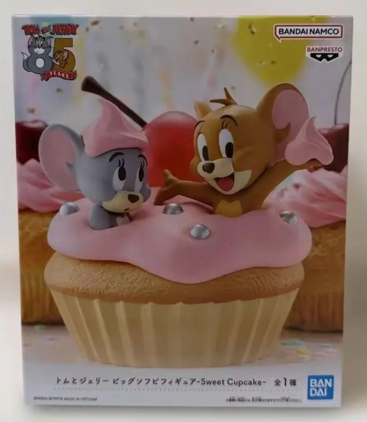 In Stock Original BANPRESTO Big Soft Vinyl Figure Sweet Cupcake Tom and Jerry Figure Anime Model Genuine Boxed Toy