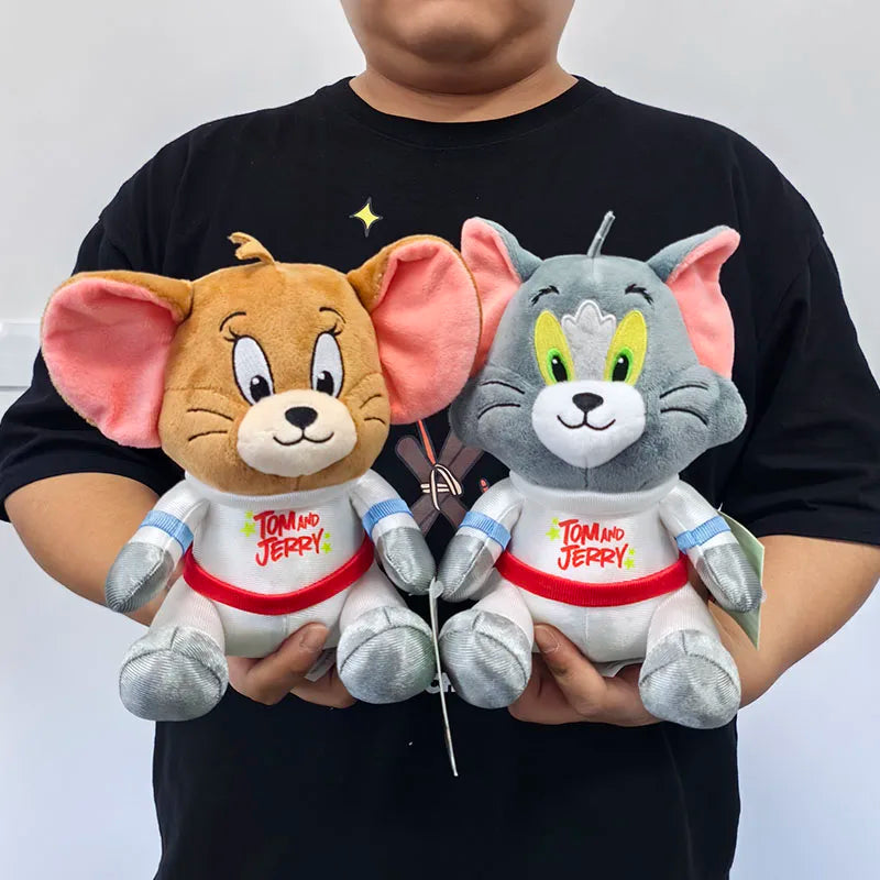 Anime Tom and Jerry Plush Toy Cartoon Movie Figures Cat Mouse Cute Plushies Stuffed Animal Doll Toys for Kids Gift Free Shipping