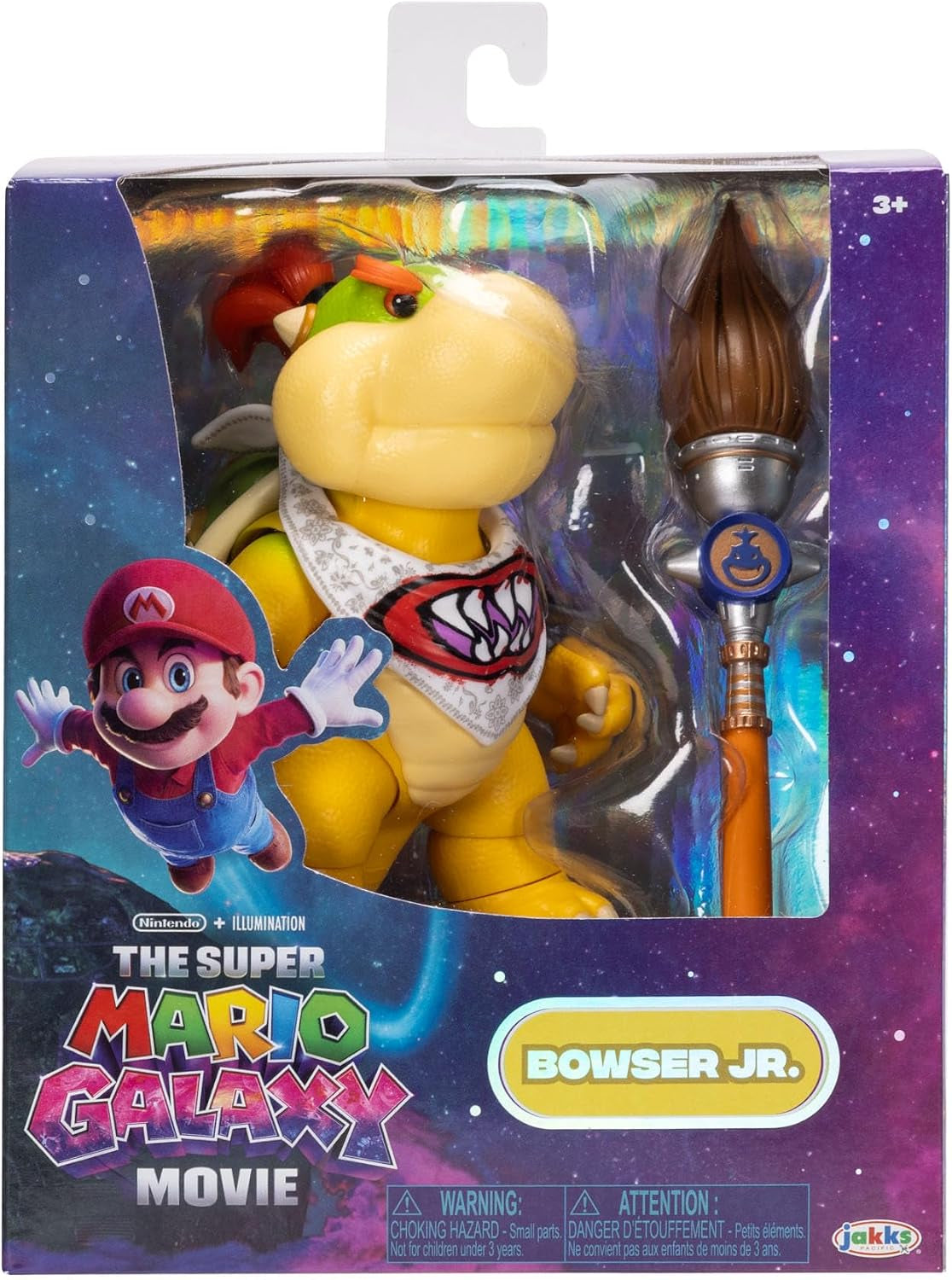 The Super Mario Galaxy Movie 5” Action Figures Series 1 – Bowser Jr. Figure with Paint Brush Accessory - Premium Details and 17 Points of Articulation
