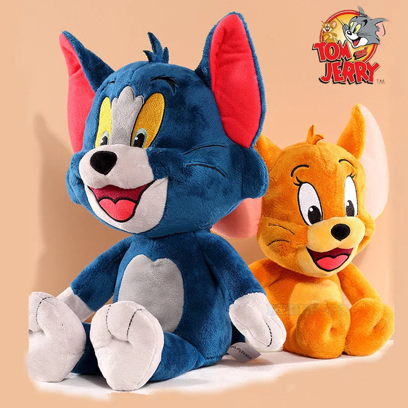 Anime Tom and Jerry Plush Toy Cartoon Movie Figures Cat Mouse Cute Plushies Stuffed Animal Doll Toys for Kids Gift Free Shipping