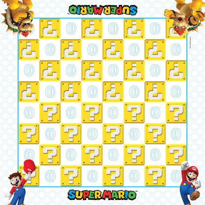 Super Mario Checkers & Tic-Tac-Toe Collector'S Game Set for 2 Players | Featuring Mario & Bowser | Collectible Checkers and Tictactoe Perfect for Mario Fans, Model Number: CM005-637-002001-06
