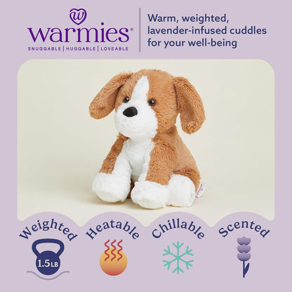 Microwavable & Weighted Stuffed Animals, Beagle - Heat Therapy Weighted Plush - Cooling Relief Plush Toys - Lavender Scented Comfort for Adults & Children (Boys, Girls, Babies & Toddlers)