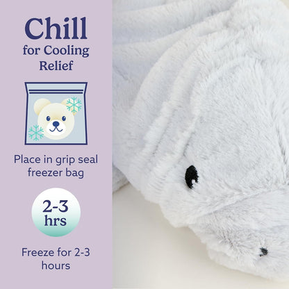 Microwavable & Weighted Stuffed Animals, Manatee - Heated Stuffed Animal Plushie for Warmth & Comfort - Cute Soft Plush Toys for Adults & Children (Boys, Girls, Babies & Toddlers)