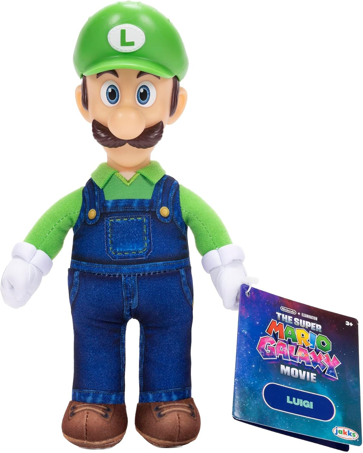 The Super Mario Galaxy Movie – 9" Plush 3-Pack Bundle Series 1 - Premium Detail Roto Head Plush, Includes Mario, Luigi, and Princess Peach Characters!