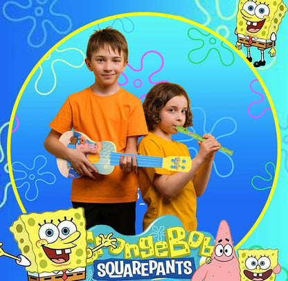 Kids Guitar Instruments, 16 Inch Play Ukulele Musical Flute My First Music Instrument Toy Set with Bookmark for Children