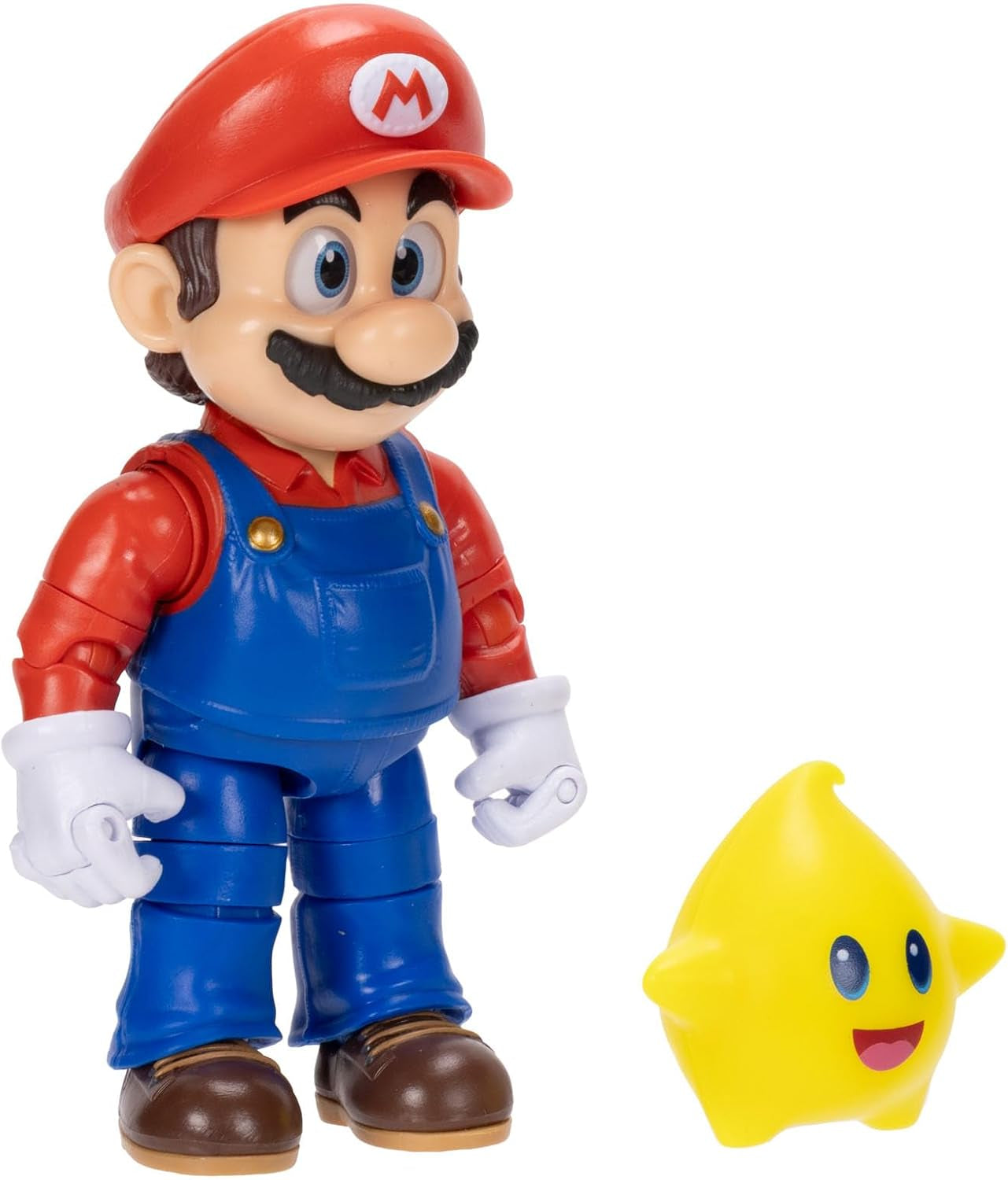 The Super Mario Galaxy Movie 5” Action Figures Series 1 – Mario Figure with Yellow Glow-In-The Dark Luma Star Accessory - Premium Details 22 Points of Articulation