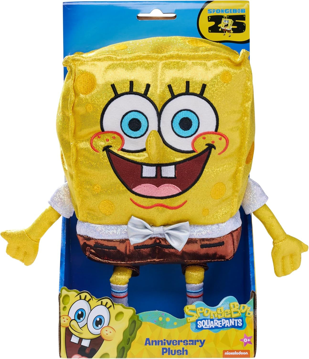 Toys Spongebob 25Th Anniversary Plush – Glittering 12In Collectible Plush – Sparkling, Super Soft, Limited Edition, Cuddly Toy for All Ages, Yellow