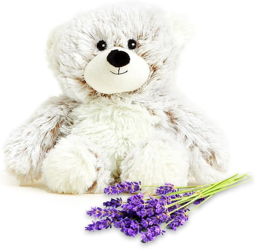 Junior Microwavable & Weighted Stuffed Animals, Marshmallow Bear- Heated Stuffed Animal Plushie for Warmth & Comfort - Cute Soft Plush Toys for Adults & Children