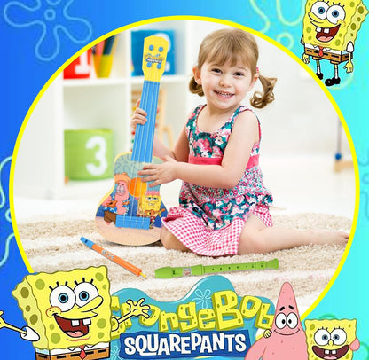Kids Guitar Instruments, 16 Inch Play Ukulele Musical Flute My First Music Instrument Toy Set with Bookmark for Children