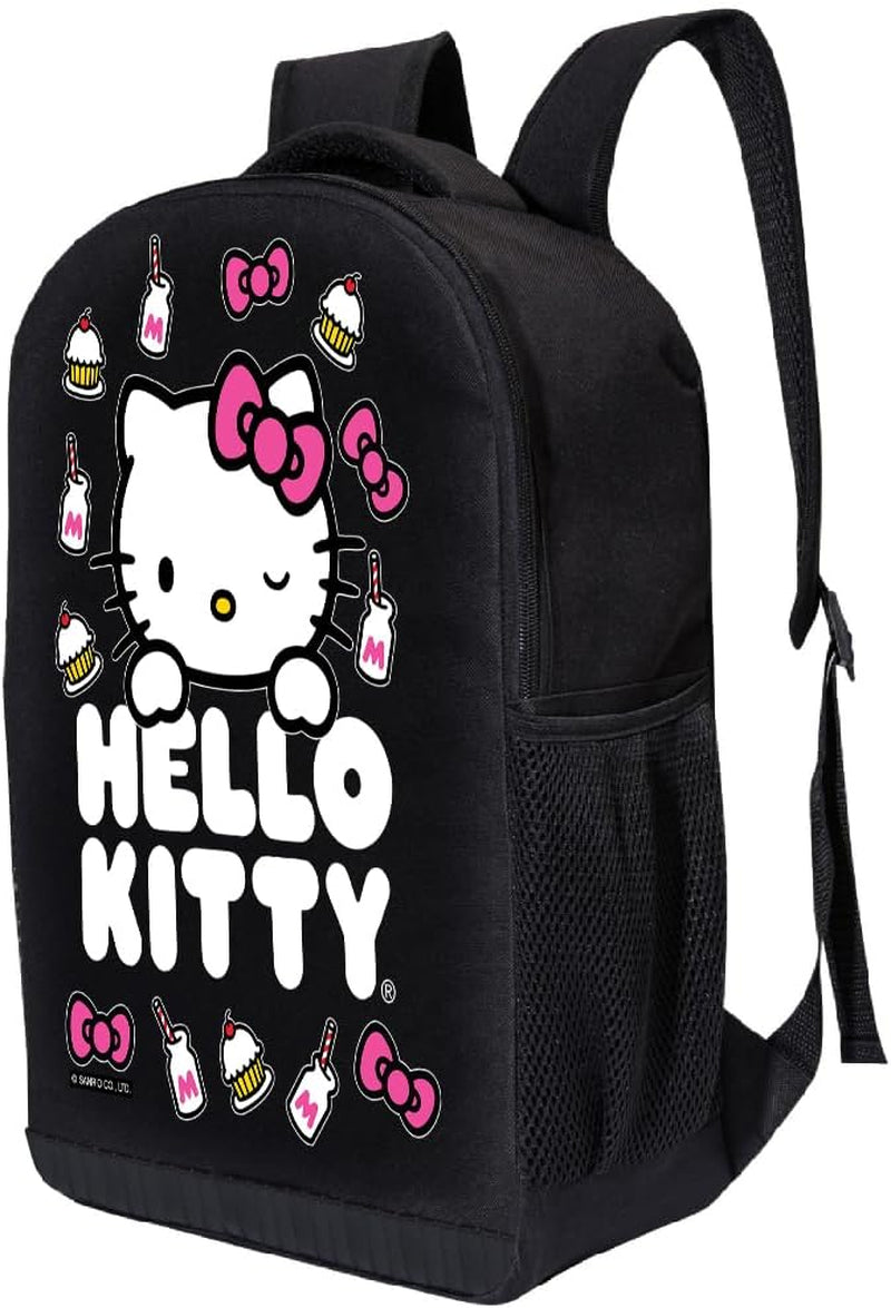 Sanrio Hello Kitty Backpack Shoulder Bag for Girls, Boys, Adults - Cute 18" Inch Hello Kitty Kids Backpack for School (Hello Kitty Dessert)