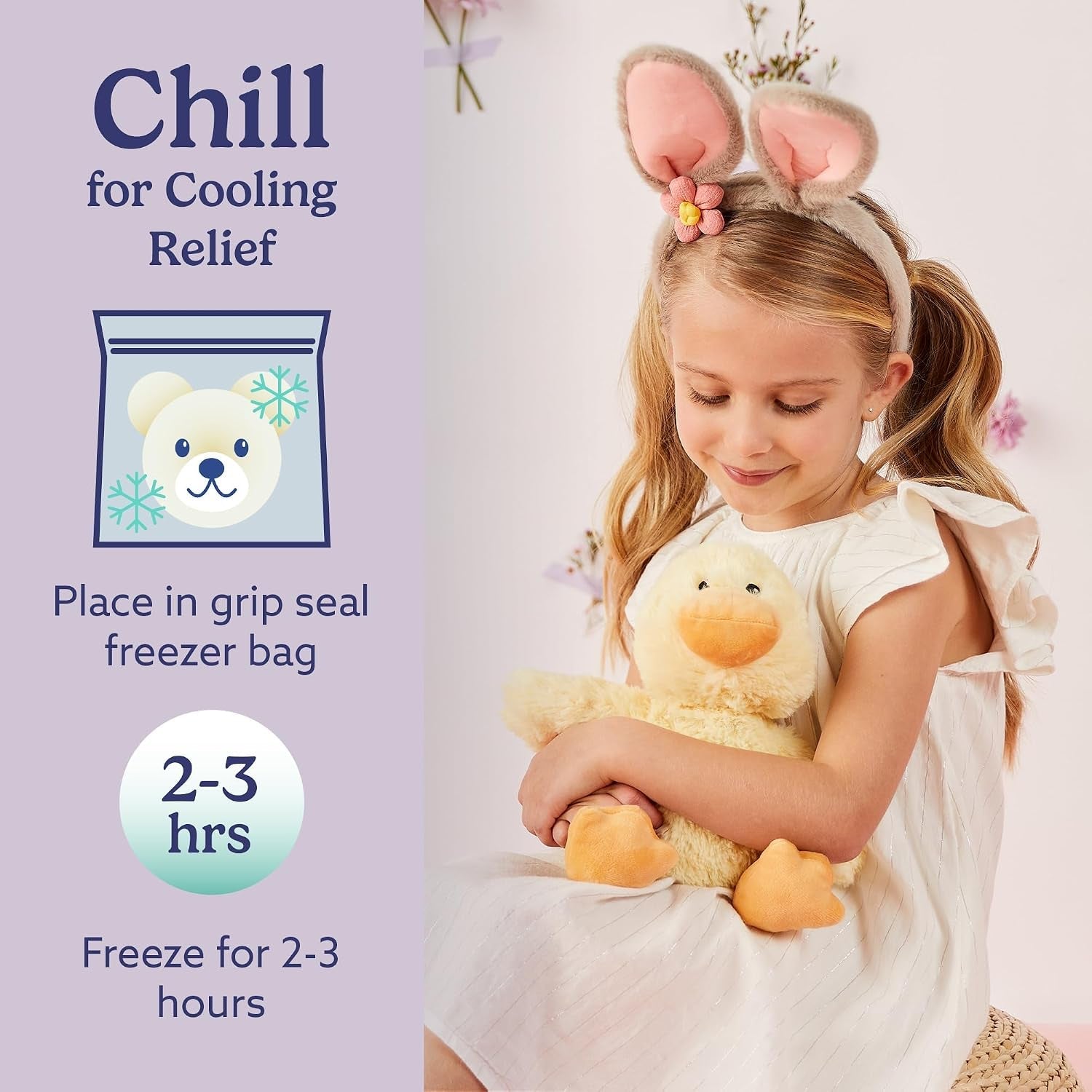 Microwavable & Weighted Stuffed Animals, Duck - Heated Stuffed Animal Plushie for Warmth & Comfort - Cute Soft Plush Toys for Adults & Children (Boys, Girls, Babies & Toddlers)