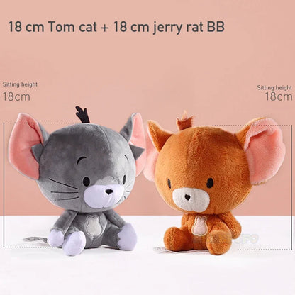 Original Tom and Jerry Plush Toys Cute Tom Cat Throw Pillow Doll Tefie Mouse Action Cartoon Doll