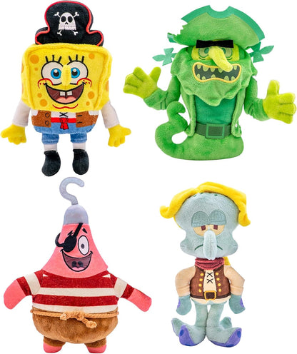 Movie: the Search for Squarepants - Bikini Bottom Glow Pals 6" Plush Toy Assortment, Glow-In-The-Dark Spongebob, Patrick, Squidward, Flying Dutchman Collectibles for Kids Ages 3+