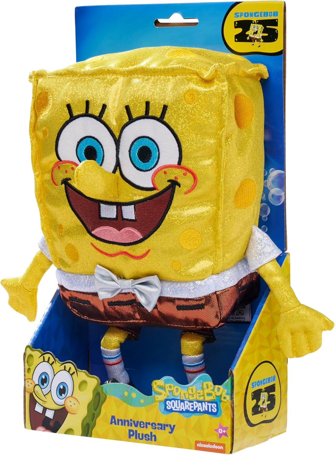 Toys Spongebob 25Th Anniversary Plush – Glittering 12In Collectible Plush – Sparkling, Super Soft, Limited Edition, Cuddly Toy for All Ages, Yellow