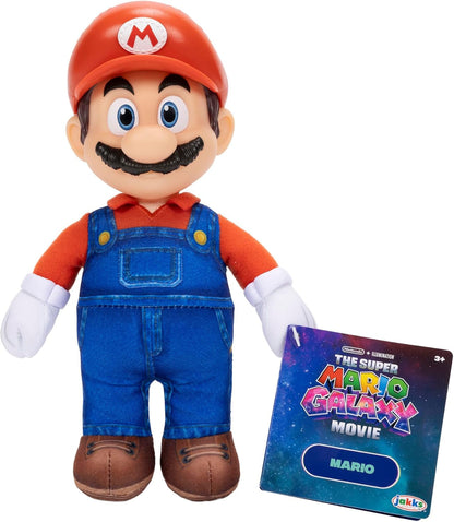 The Super Mario Galaxy Movie – 9" Plush 3-Pack Bundle Series 1 - Premium Detail Roto Head Plush, Includes Mario, Luigi, and Princess Peach Characters!