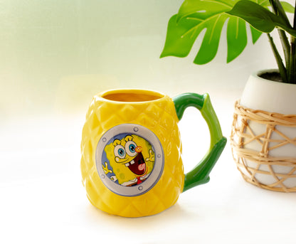 Pineapple House 3D Sculpted Ceramic Mug | Holds 20 Ounces
