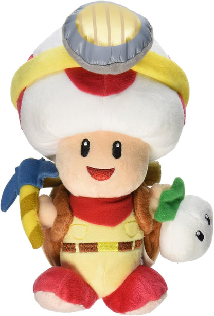 Super Mario Bros. Captain Toad Standing Pose Stuffed Plush, 9""", Multi-Colored (1409)