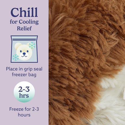 Junior Microwavable & Weighted Stuffed Animals, Cow - Heated Stuffed Animal Plushie for Warmth & Comfort - Cute Soft Plush Toys for Adults & Children (Boys, Girls, Babies & Toddlers)