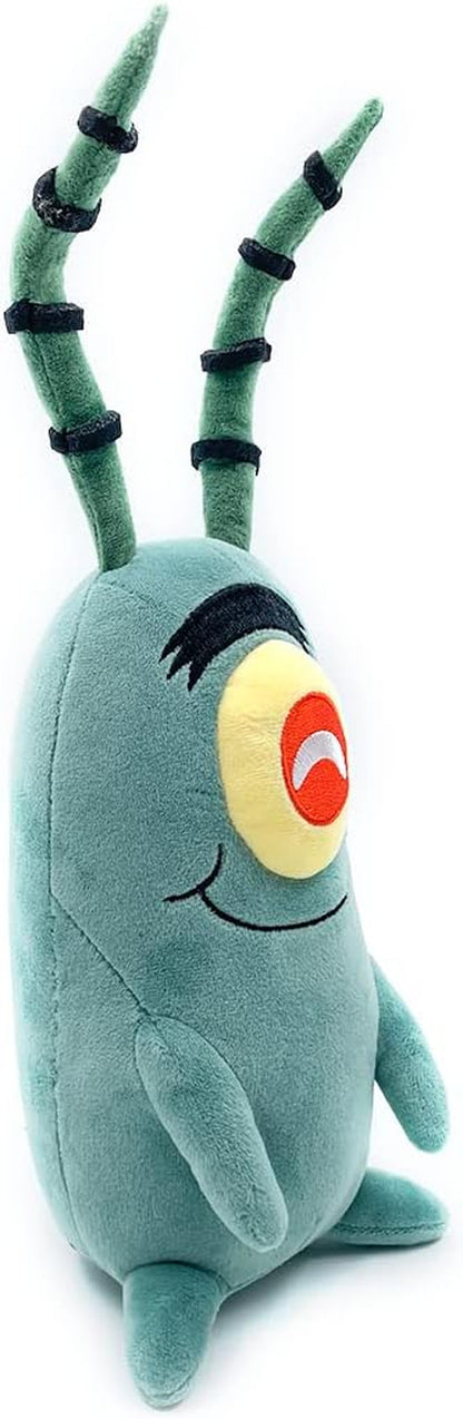 Plankton Sitting Plush 9" Inch, Spongebob Official Licensed Stuffed Plushie, Plankton the Chum Bucket from Spongebob Squarepants