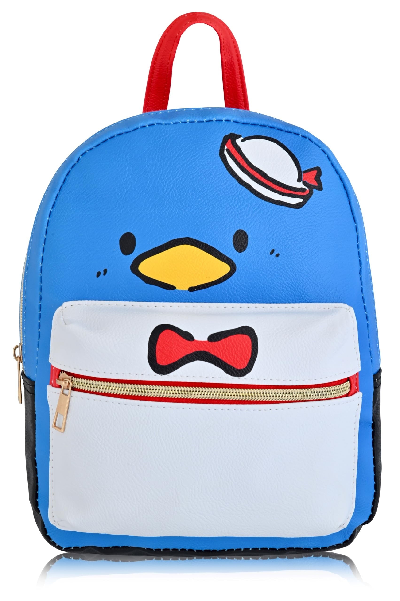 Fast Forward Sanrio  Tuxedo Sam Backpack for Women, Men, Unisex Cute PU Leather 10" Mini Backpack Purse  Bag & Accessories