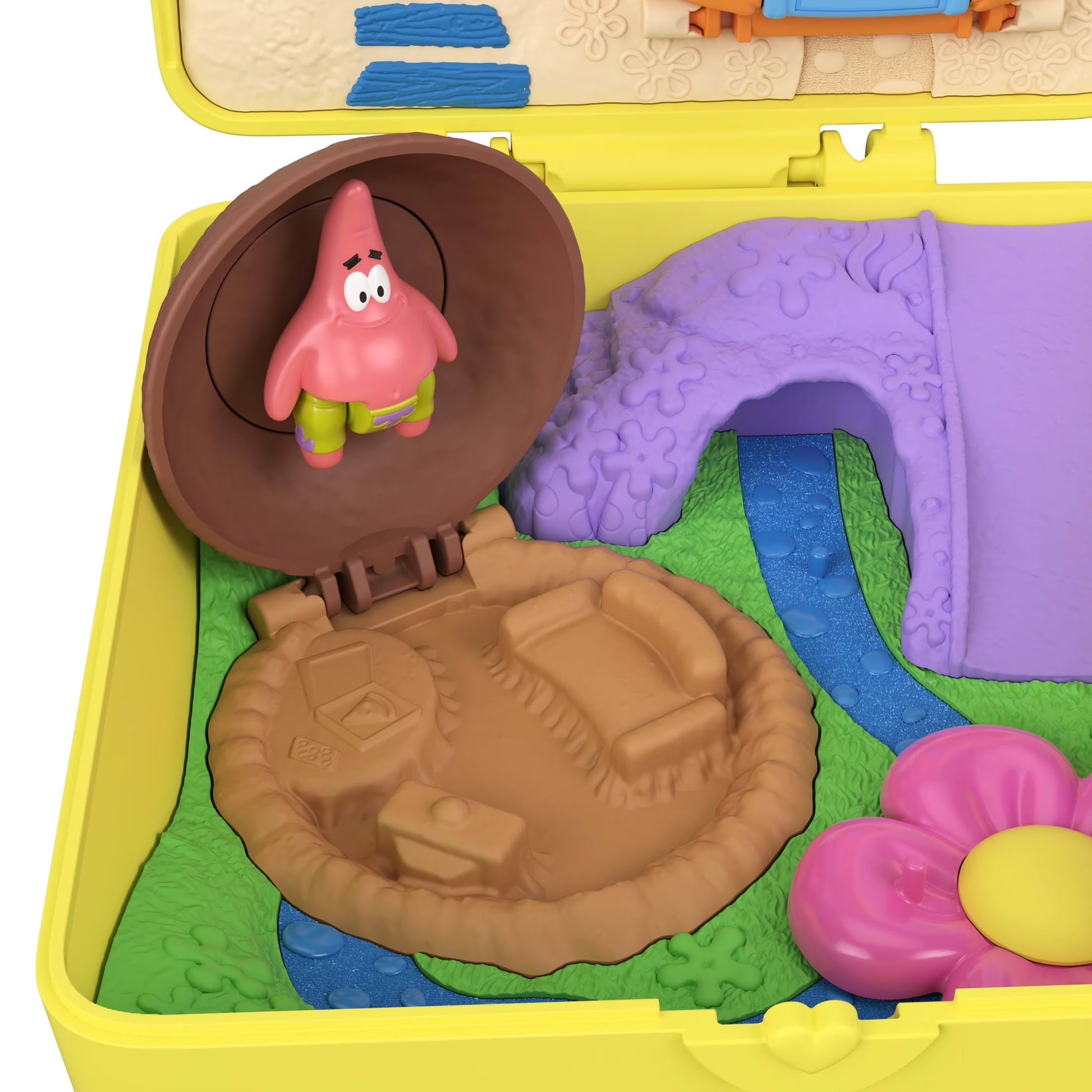 Micro Dolls and Playset, Spongebob Partnership Compact with Patrick Doll, 7 Accessories