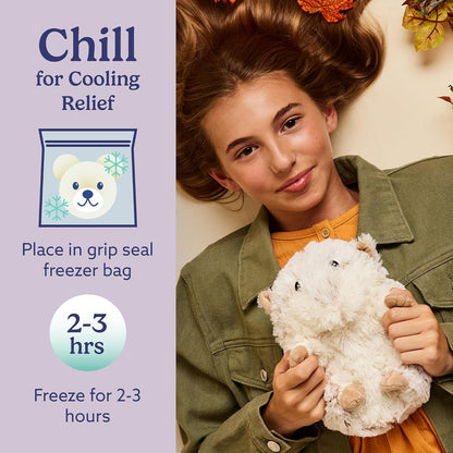 Microwavable & Weighted Stuffed Animals, Hamster - Heated Stuffed Animal Plushie for Warmth & Comfort - Cute Soft Plush Toys for Adults & Children (Boys, Girls, Babies & Toddlers)