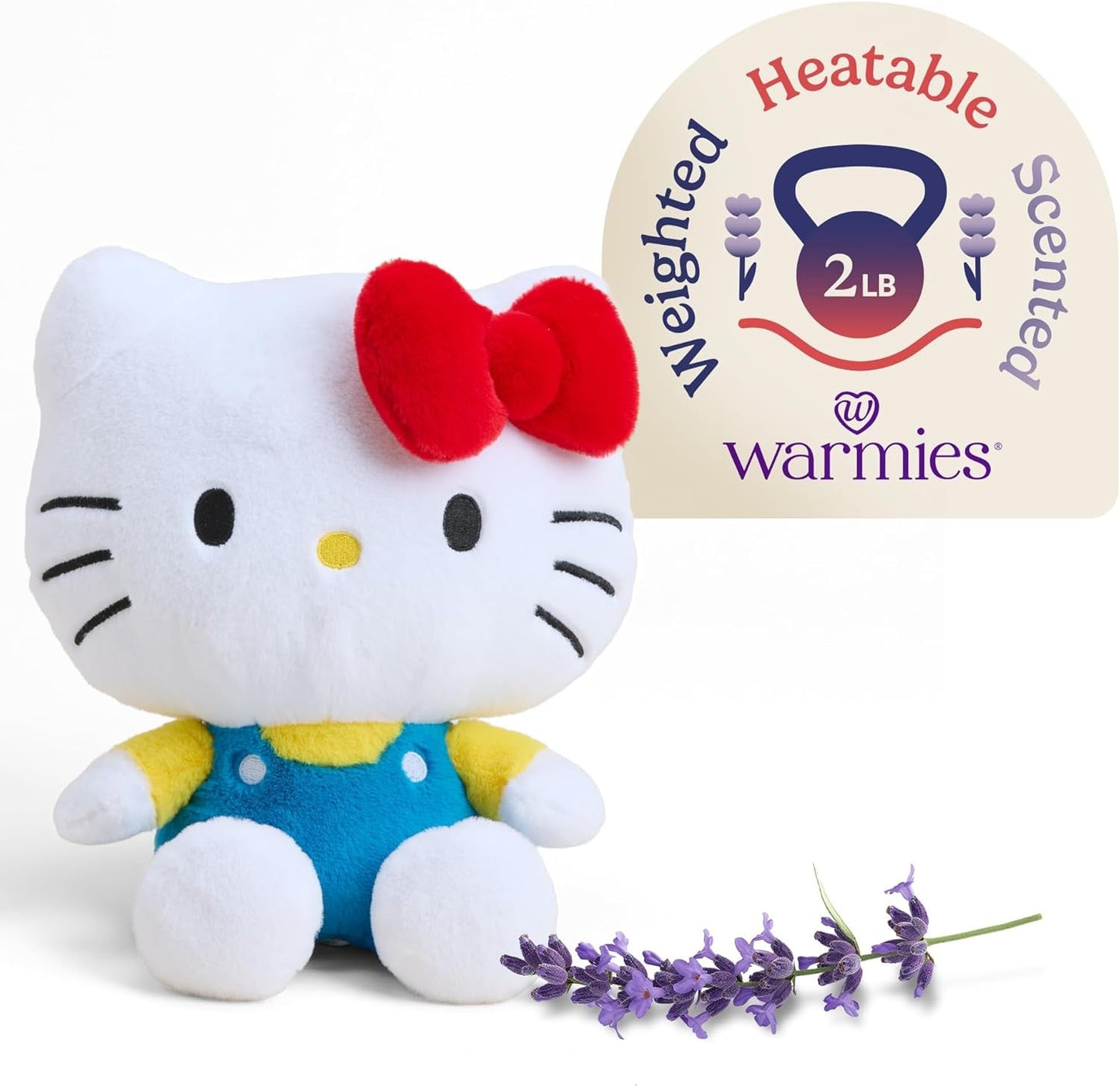 X Hello Kitty - Microwavable & Weighted Stuffed Animals, Hello Kitty - Heated Stuffed Animal Plushie for Warmth & Comfort - Scented Soft Plush Toys for Adults & Children (Boys & Girls)