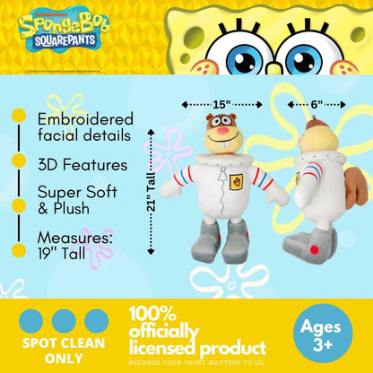 Spongebob Squarepants Sandy Cheeks Plush Cuddle Pillow, Super Soft & Cozy, (Officially Licensed Product) by  Collectibles