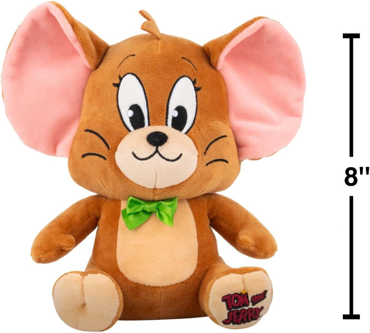 Warner Bros. Discovery Tom and Jerry, 8-Inch Jerry Plush - Super-Soft and Huggable Plush Toy - Official Licensed Plush - for All Ages
