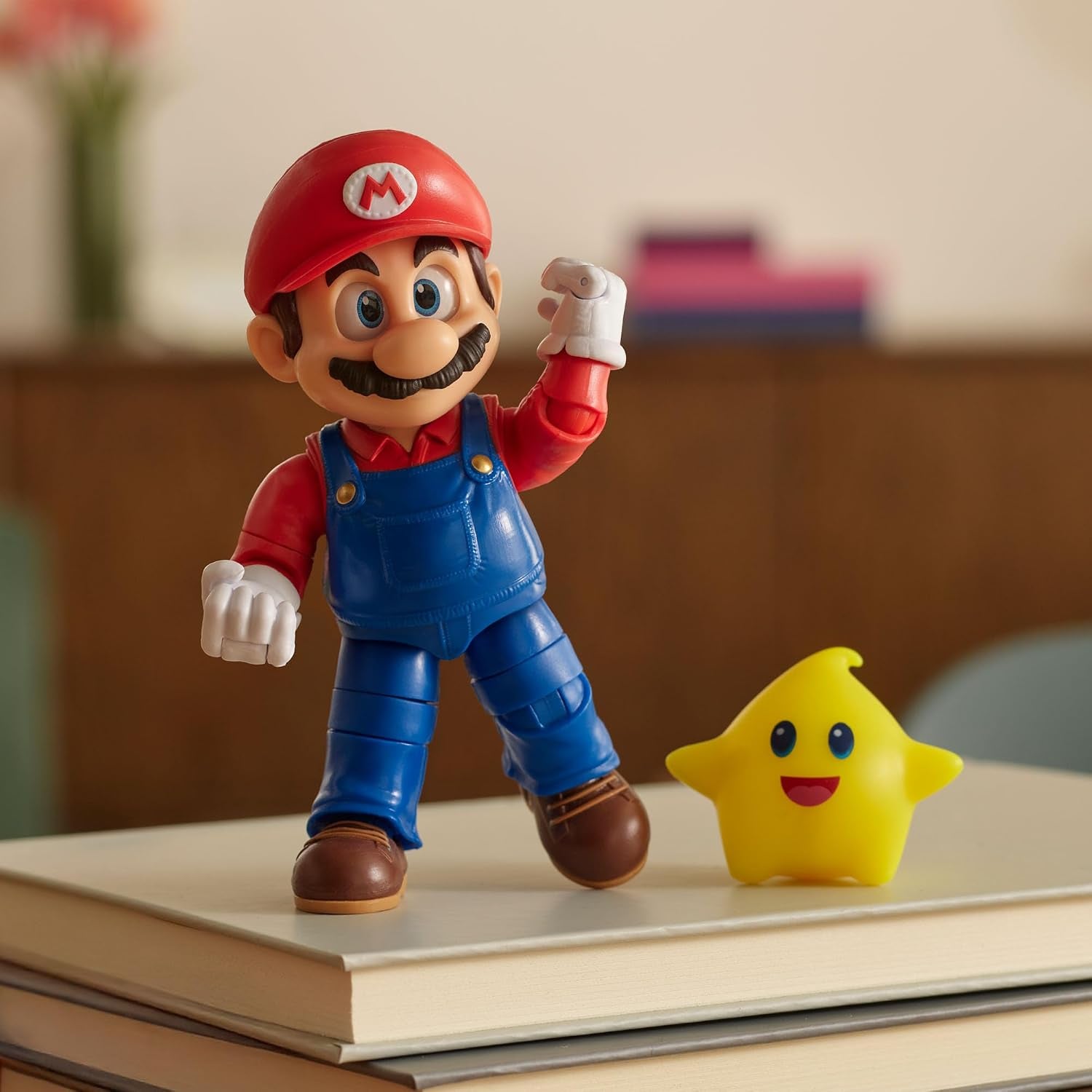 The Super Mario Galaxy Movie 5” Action Figures Series 1 – Mario Figure with Yellow Glow-In-The Dark Luma Star Accessory - Premium Details 22 Points of Articulation