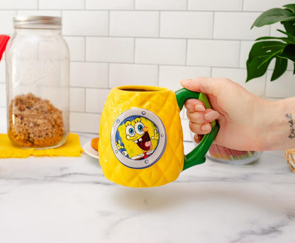 Pineapple House 3D Sculpted Ceramic Mug | Holds 20 Ounces