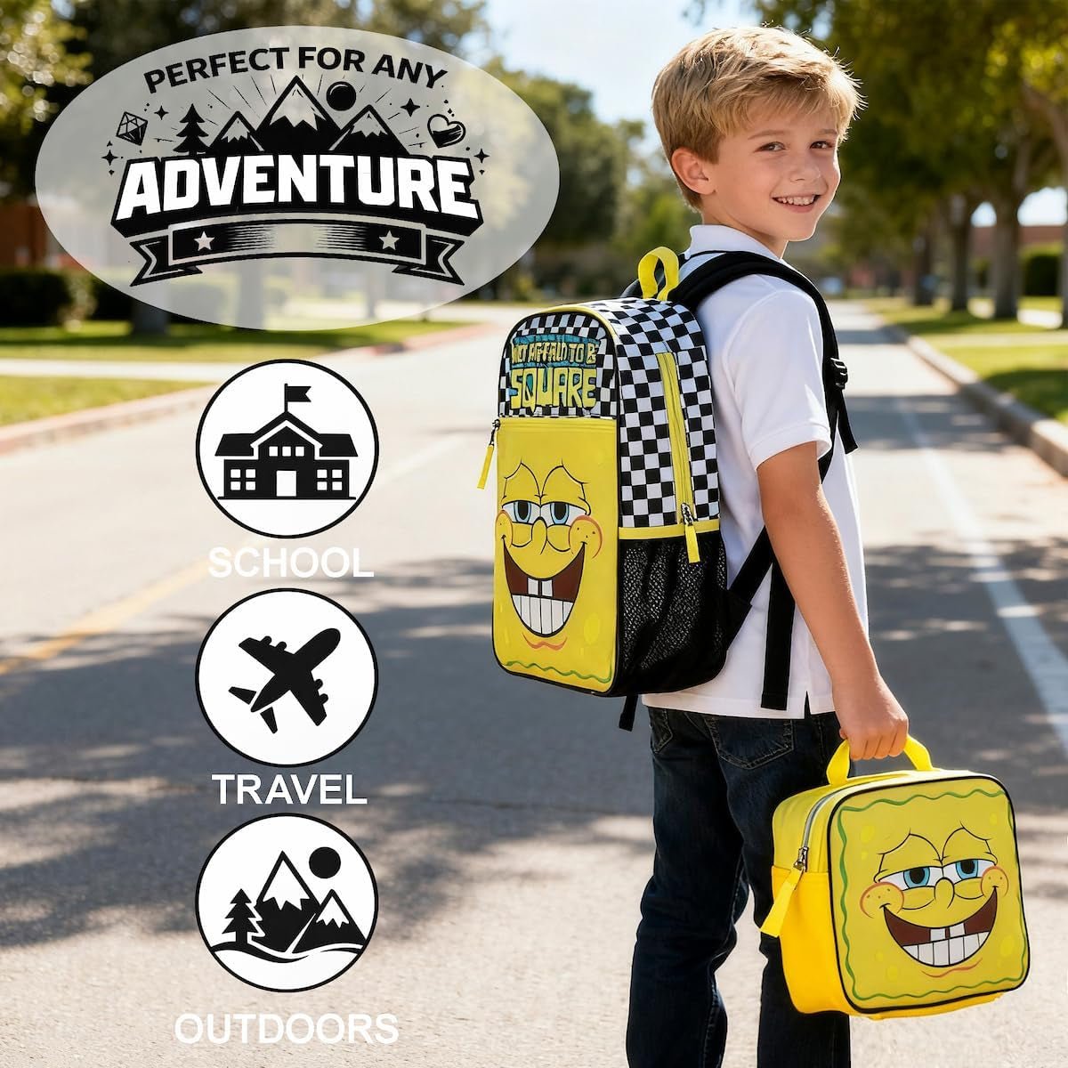 Spongebob Squarepants 5-Piece Backpack & Lunchbox Set