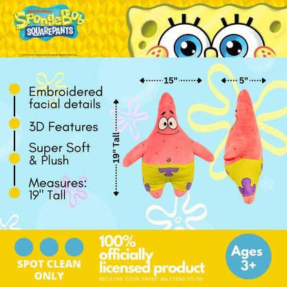 Spongebob Squarepants Patrick Star Bedding Super Soft Cozy Decorative Cuddle Pillow, (Officially Licensed Product) by  Collectibles