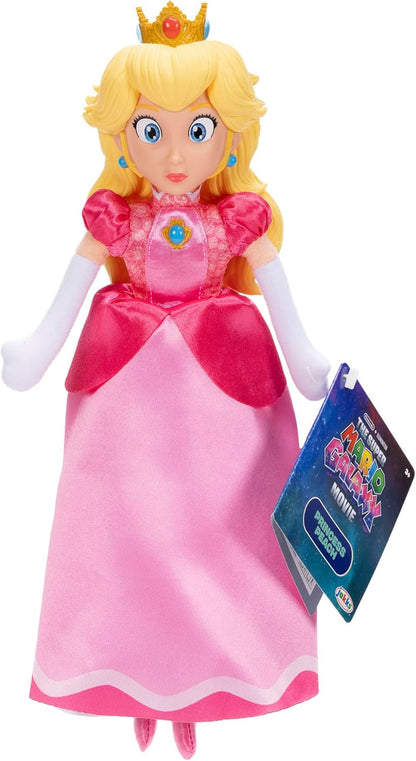 The Super Mario Galaxy Movie – 9" Plush 3-Pack Bundle Series 1 - Premium Detail Roto Head Plush, Includes Mario, Luigi, and Princess Peach Characters!