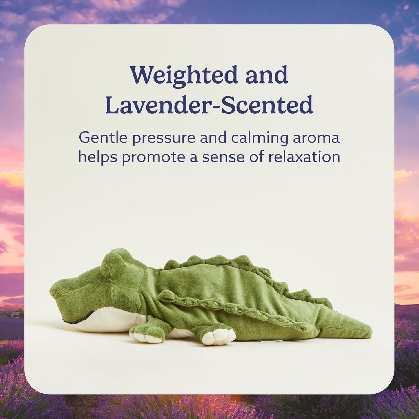 Microwavable & Weighted Stuffed Animals, Alligator - Soothing Microwave Heating Pad - Lavender Scented Plush Comfort - Cooling & Warming Stuffed Animal for Boys, Girls, Babies & Toddlers