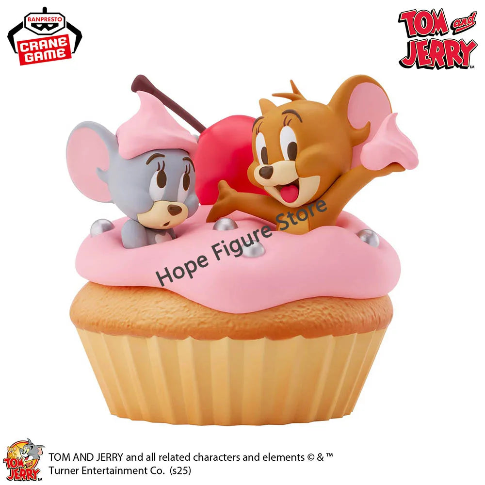 In Stock Original BANPRESTO Big Soft Vinyl Figure Sweet Cupcake Tom and Jerry Figure Anime Model Genuine Boxed Toy