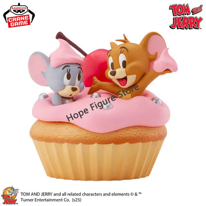 In Stock Original BANPRESTO Big Soft Vinyl Figure Sweet Cupcake Tom and Jerry Figure Anime Model Genuine Boxed Toy