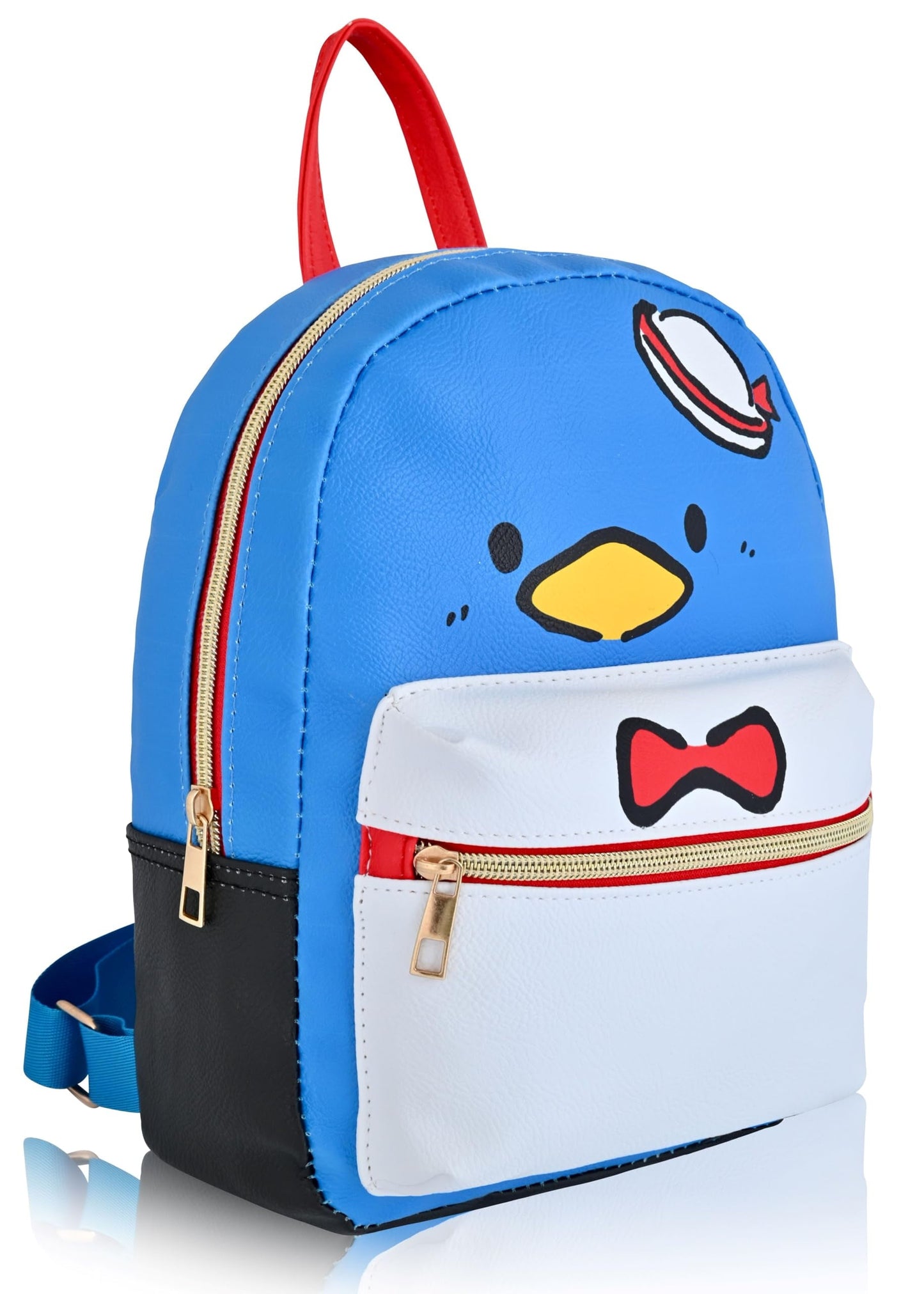 Fast Forward Sanrio  Tuxedo Sam Backpack for Women, Men, Unisex Cute PU Leather 10" Mini Backpack Purse  Bag & Accessories