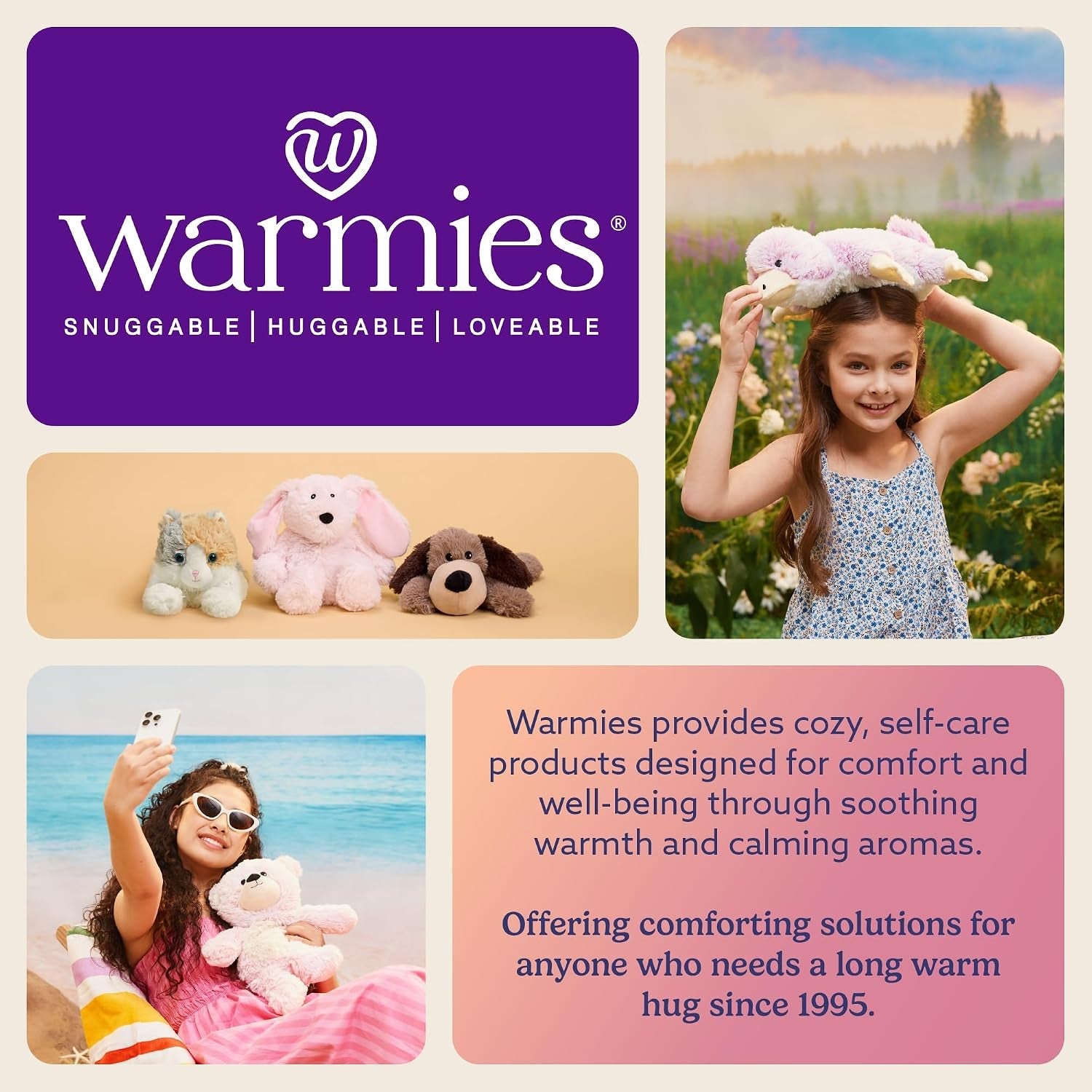Junior Microwavable & Weighted Stuffed Animals, Manatee - Heated Stuffed Animal Plushie for Warmth & Comfort - Cute Soft Plush Toys for Adults & Children (Boys, Girls, Babies & Toddlers)