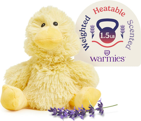 Microwavable & Weighted Stuffed Animals, Duck - Heated Stuffed Animal Plushie for Warmth & Comfort - Cute Soft Plush Toys for Adults & Children (Boys, Girls, Babies & Toddlers)