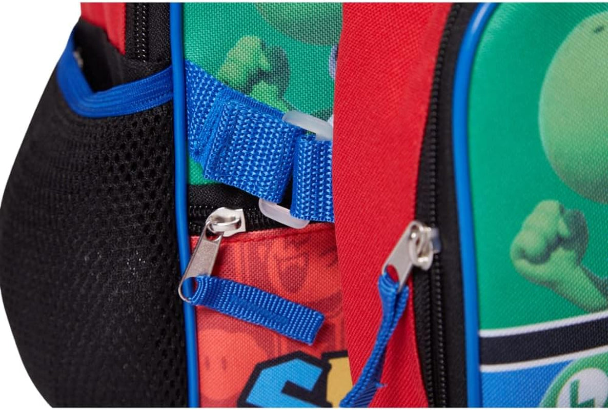 Super Mario Backpack with Lunch Box Set for Boys & Girls, 16 Inch, Value Bundle | Large Durable Super Mario Bookbag W/ Insulated Lunch Box - Mario School Supplies