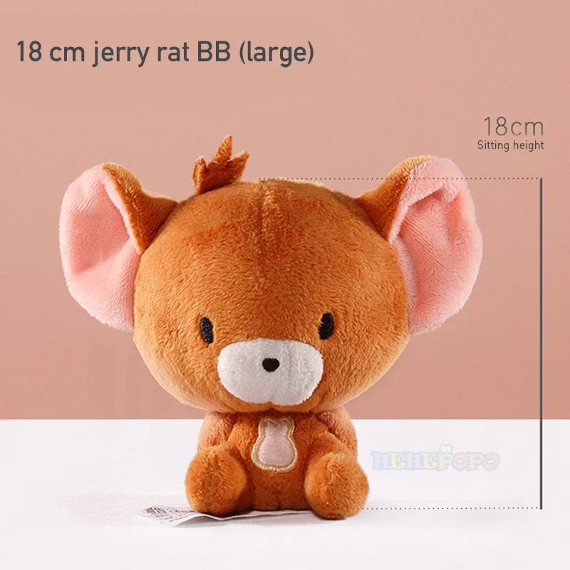 Original Tom and Jerry Plush Toys Cute Tom Cat Throw Pillow Doll Tefie Mouse Action Cartoon Doll