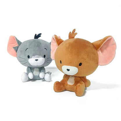 Original Tom and Jerry Plush Toys Cute Tom Cat Throw Pillow Doll Tefie Mouse Action Cartoon Doll