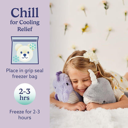 Microwavable & Weighted Stuffed Animals, Narwhal - Heated Stuffed Animal Plushie for Warmth & Comfort - Cute Soft Plush Toys for Adults & Children (Boys, Girls, Babies & Toddlers)